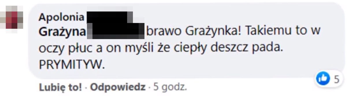 Józef, Grażyna i Apolonia wymieniają komentarze pod postem programu