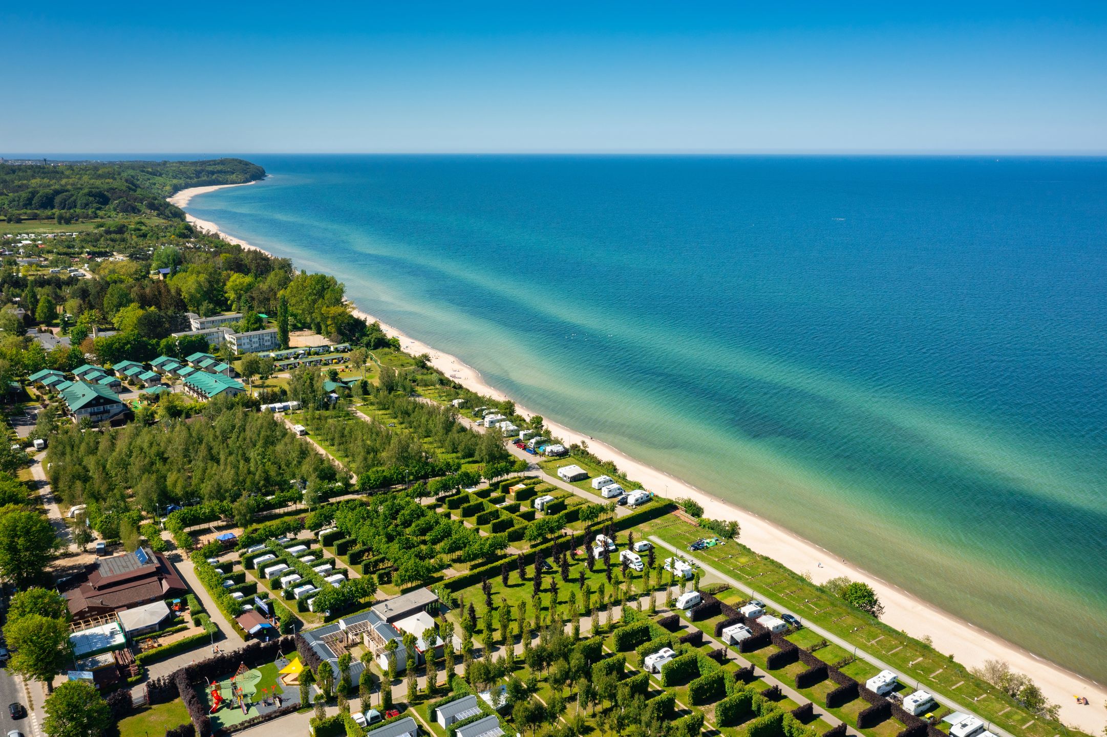 Camping i plaża w okolicach Rozewia
