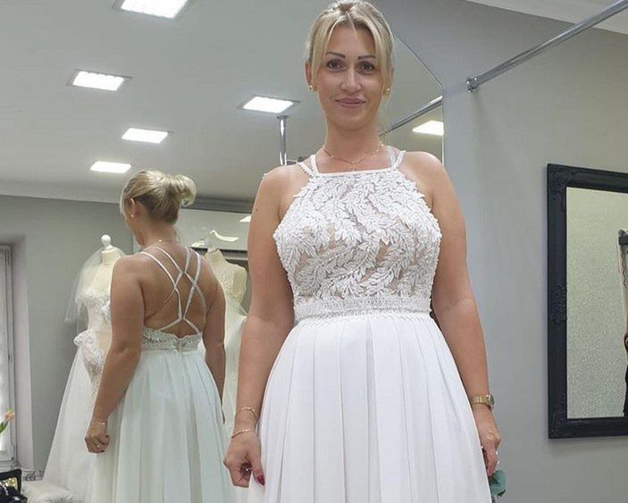 Izabela Juszczak w sukni ślubnej (Instagram)