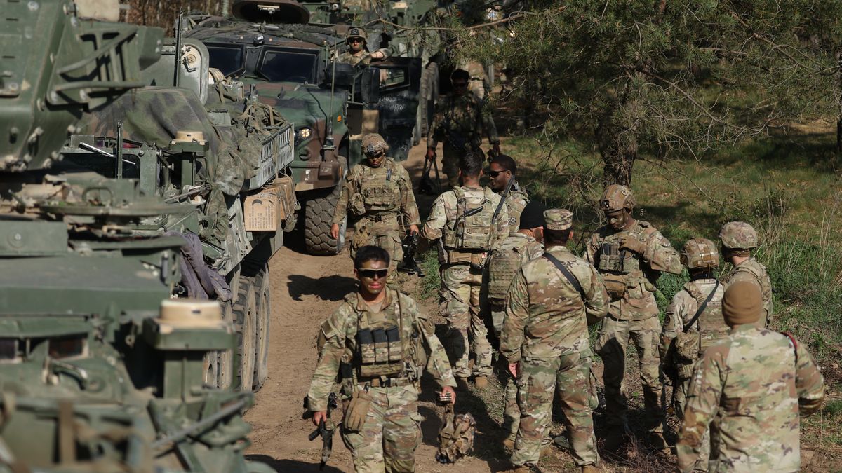 U.S. Army Stryker Brigade Participates In Saber Strike 26 NATO Military Exercises
BEMOWO PISKIE, POLAND - MAY 06: Soldiers of the U.S. Army 2nd Cavalry Regiment Stryker Brigade prepare to head out with their vehicles as they participate in the Amber Shock 26 portion of the Saber Strike 26 NATO military exercises on May 06, 2026 near Bemowo Piskie, Poland. The U.S. will possibly withdraw the 2nd Cavalry Regiment Stryker Brigade from its base in Vilseck, Germany, back to the U.S. following an announcement by U.S. President Donald Trump. Approximately 14,000 troops, including thousands of Americans, are participating in Saber Strike 26 in exercises across Poland and Lithuania. (Photo by Sean Gallup/Getty Images)
Sean Gallup
bestof, topix