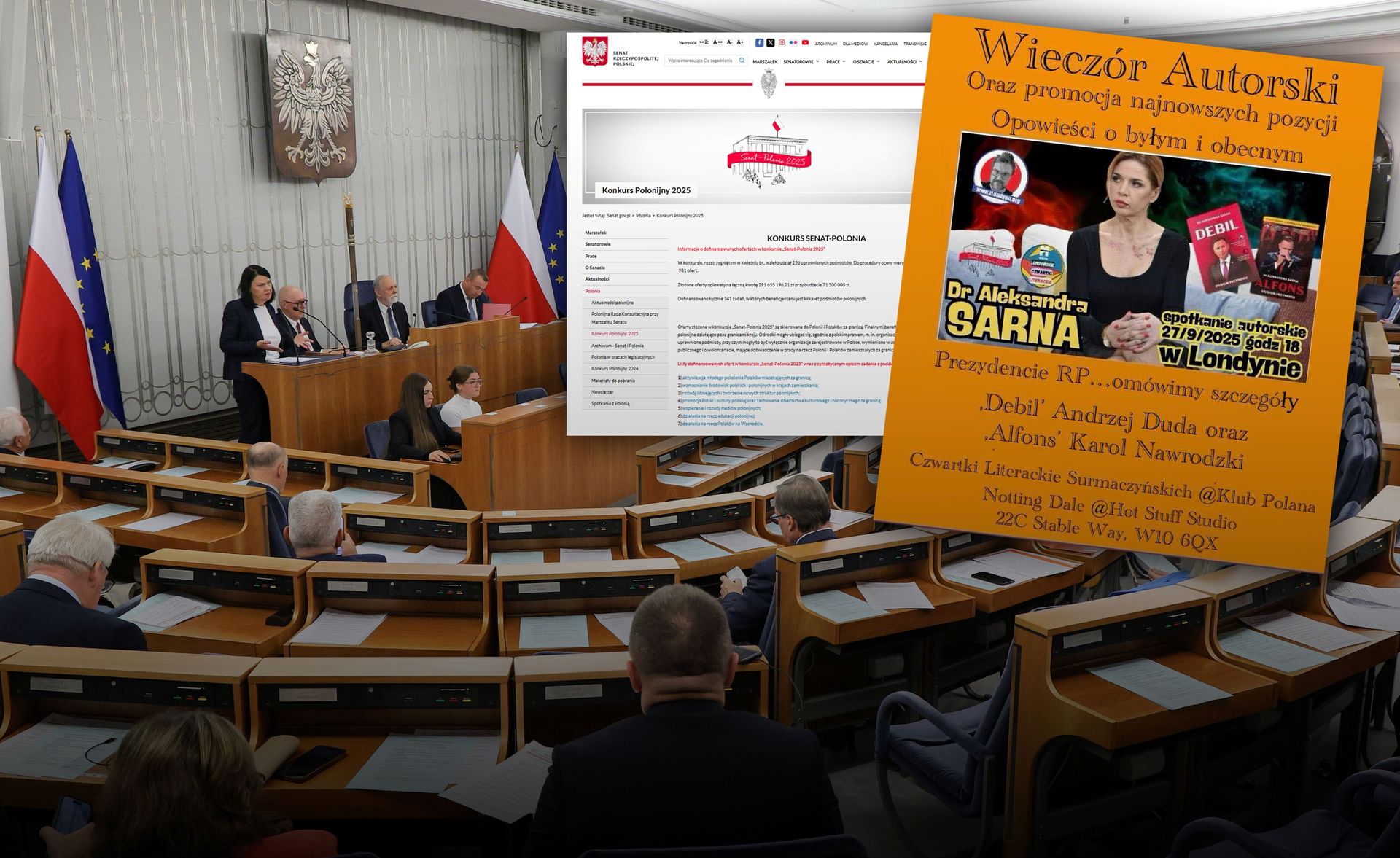 wiadomości,aktualności,WP Wiadomości Pałac upomina Senat. W tle promocja książek o prezydencie