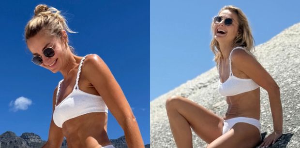 Małgorzata Socha śmieje się do morza i skał na wakacjach. Z takim sześciopakiem na brzuchu ciężko się nie uśmiechać? (ZDJĘCIA)