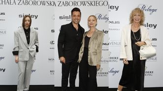 Znane osobistości silą się na uśmiechy podczas wernisażu: Barbara Kurdej-Szatan z mężem, Kamila Urzędowska, Beata Ścibakówna i inni (ZDJĘCIA)