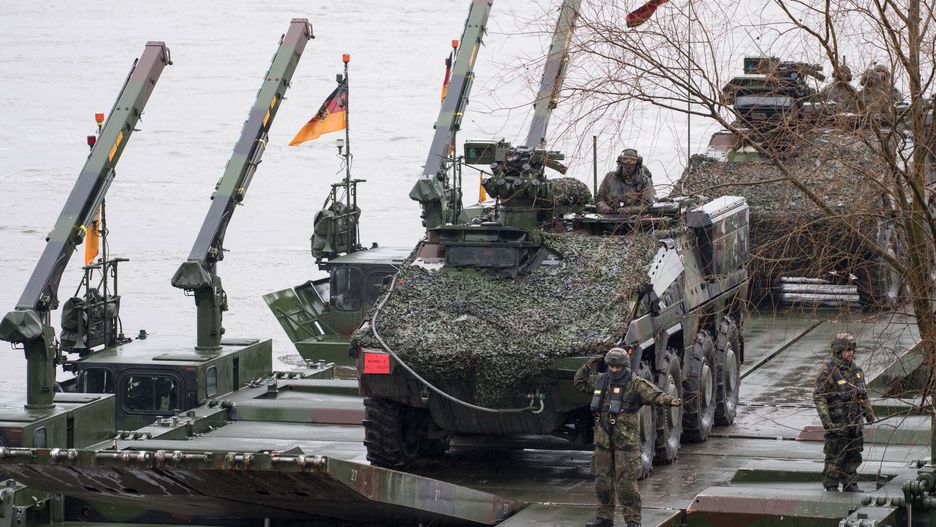 Manewry Dragon-24 w Korzeniewie
05.03.2024 Korzeniewo Cwiczenia wojskowe NATO Steadfast Defender 24 cwiczenie Dragon 24
Fot. Wojciech Strozyk/REPORTER
N/z: niemiecki transporter opancerzony Boxer
Wojciech Strozyk/REPORTER