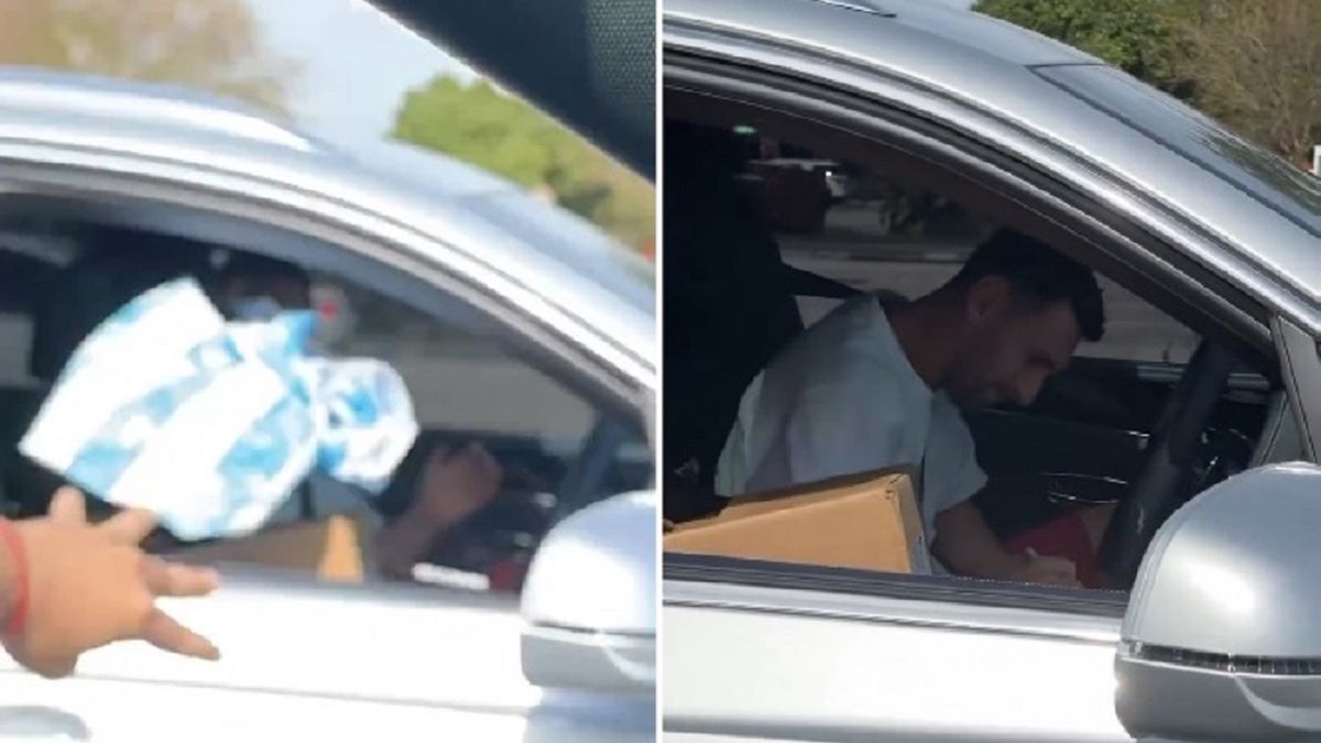 Lionel Messi w akcji. Tym razem w korku na drodze