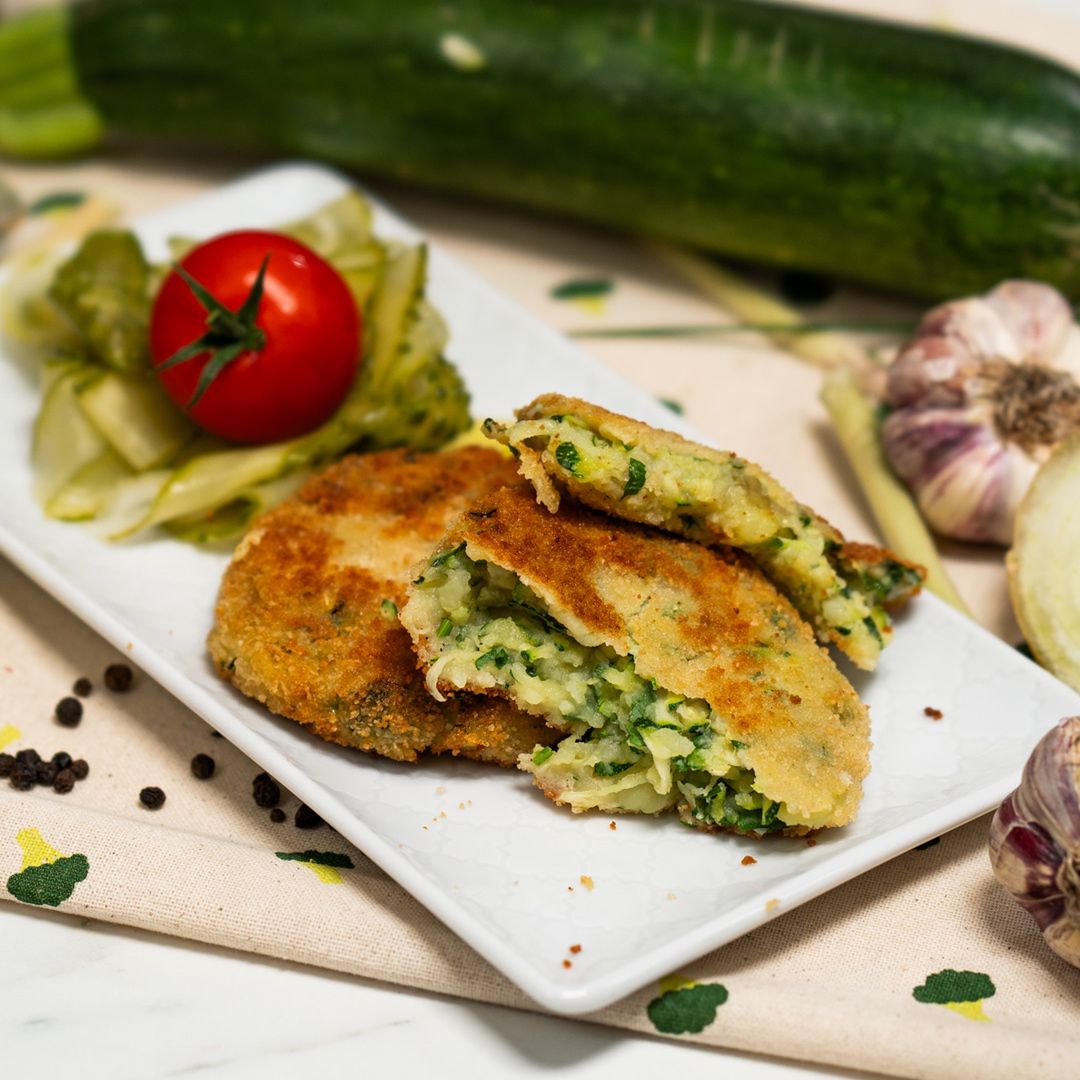 Zucchini patties with potatoes