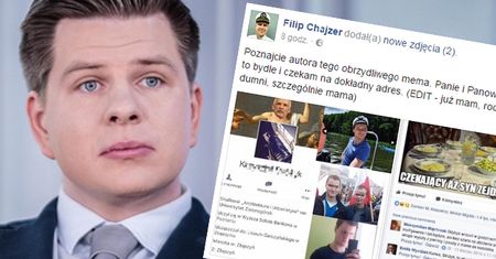 Chazjer tłumaczy się z ujawnienia danych internauty: "NIE NAWOŁUJĘ DO LINCZU! Wyrażam naturalny gniew człowieka"