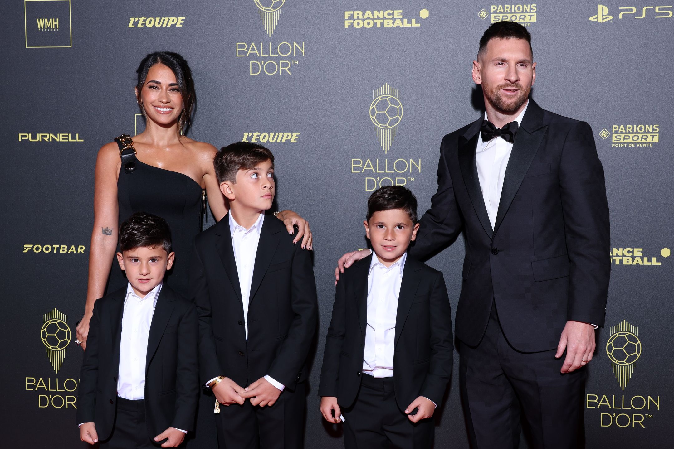   Lionel Messi z rodziną