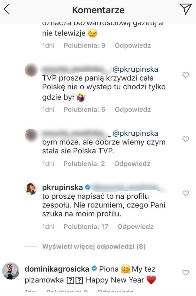 Paulina Krupińska broni występu Sebastiana Karpiela-Bułecki na Sylwestrze TVP