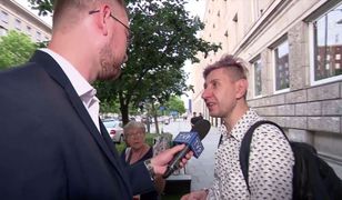 "Przypadkowy przechodzień" w "Wiadomościach". Reporter grozi sądem