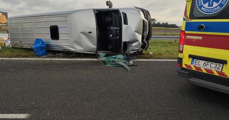 Groźny wypadek na autostradzie A2