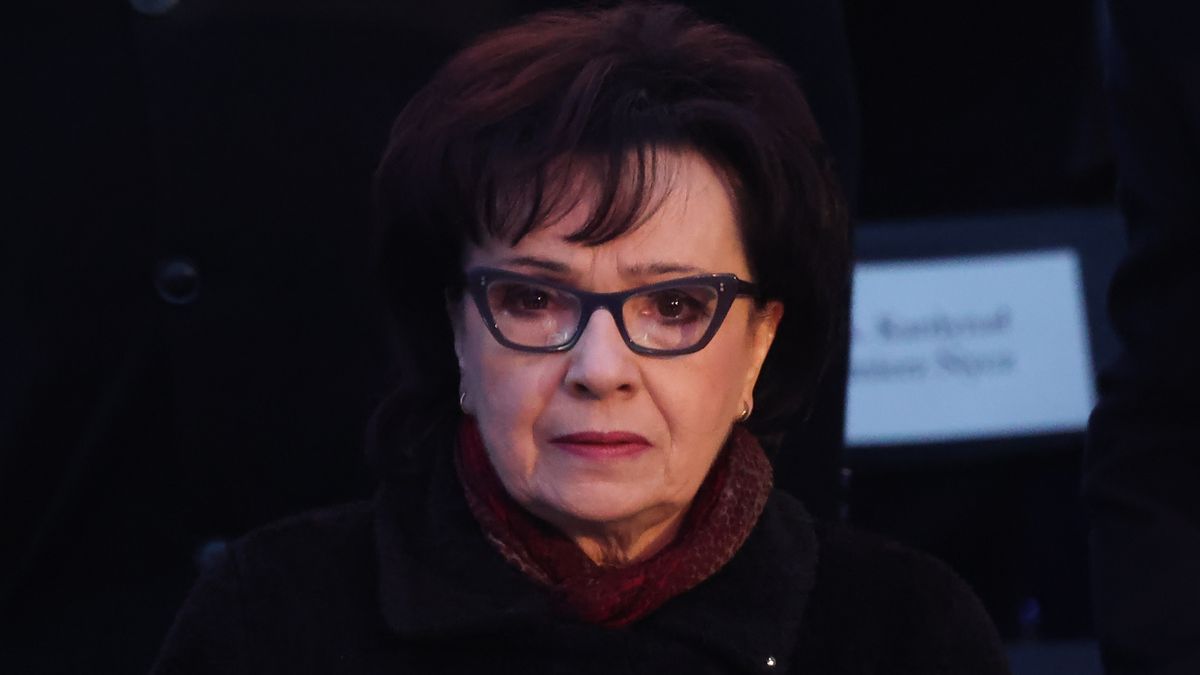 Marshal of the Sejm of Poland Elzbieta Witek before the speech of the President of the United States Joe Biden in Warsaw, Poland on February 21, 2023. President Biden visits Poland, after the unexpected visit to Kyiv, ahead of the anniversary of Russian invasion of Ukraine. (Photo by Jakub Porzycki/NurPhoto via Getty Images)