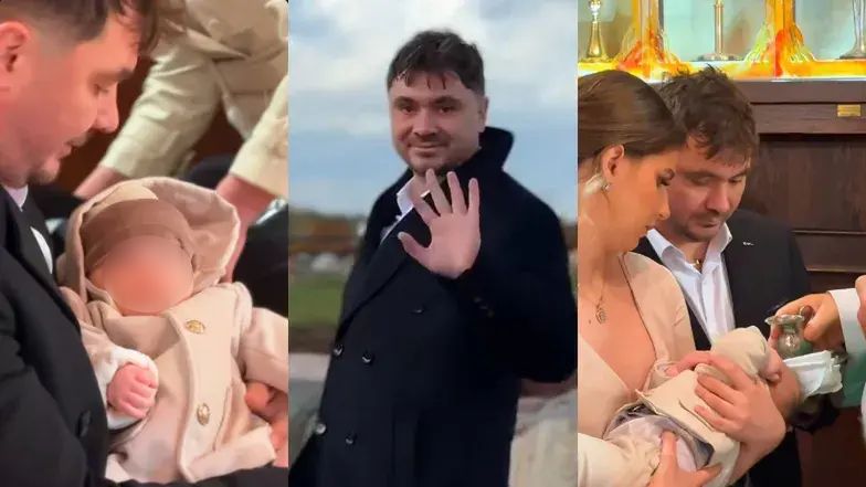 Faustyna pokazuje kolejne kadry z chrzcin Floriana
