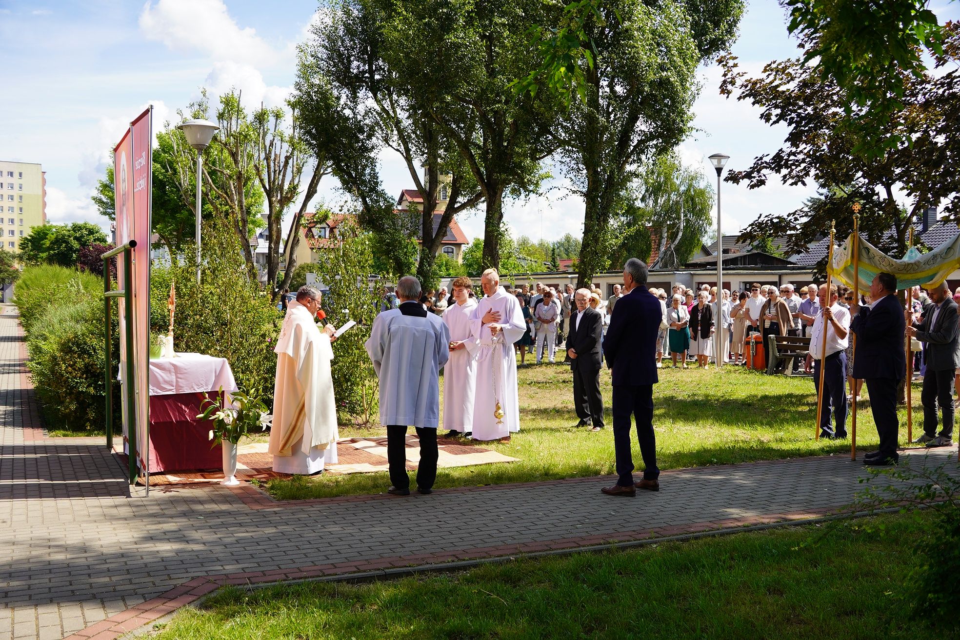 Procesja Bożego Ciała w Parafii Miłosierdzia Bożego w Pile