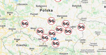Mapa wstydu. W tych polskich miastach protestowano przeciwko 5G