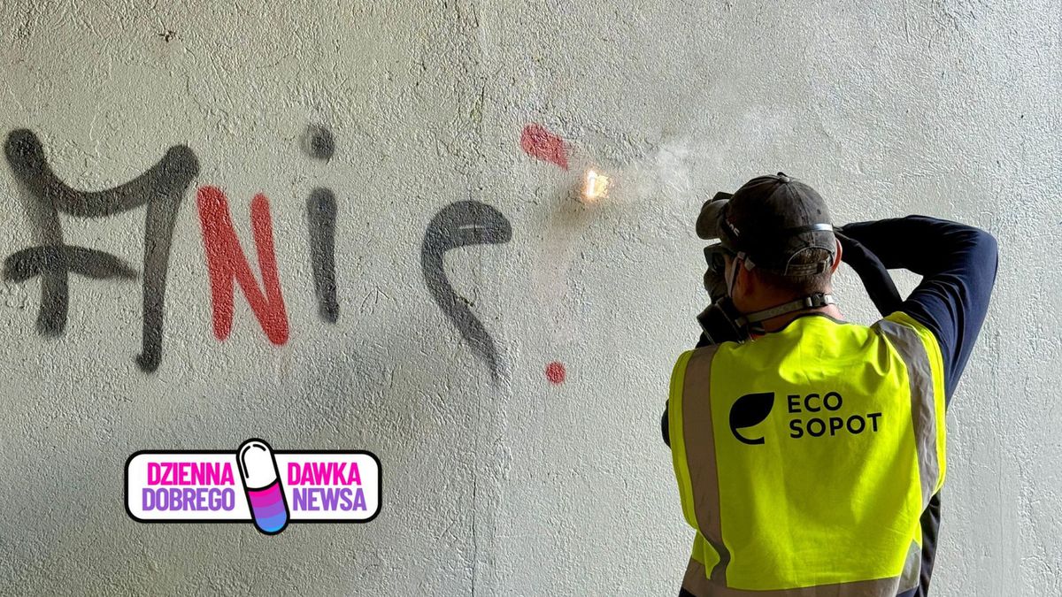 W Sopocie usuwają graffiti laserem