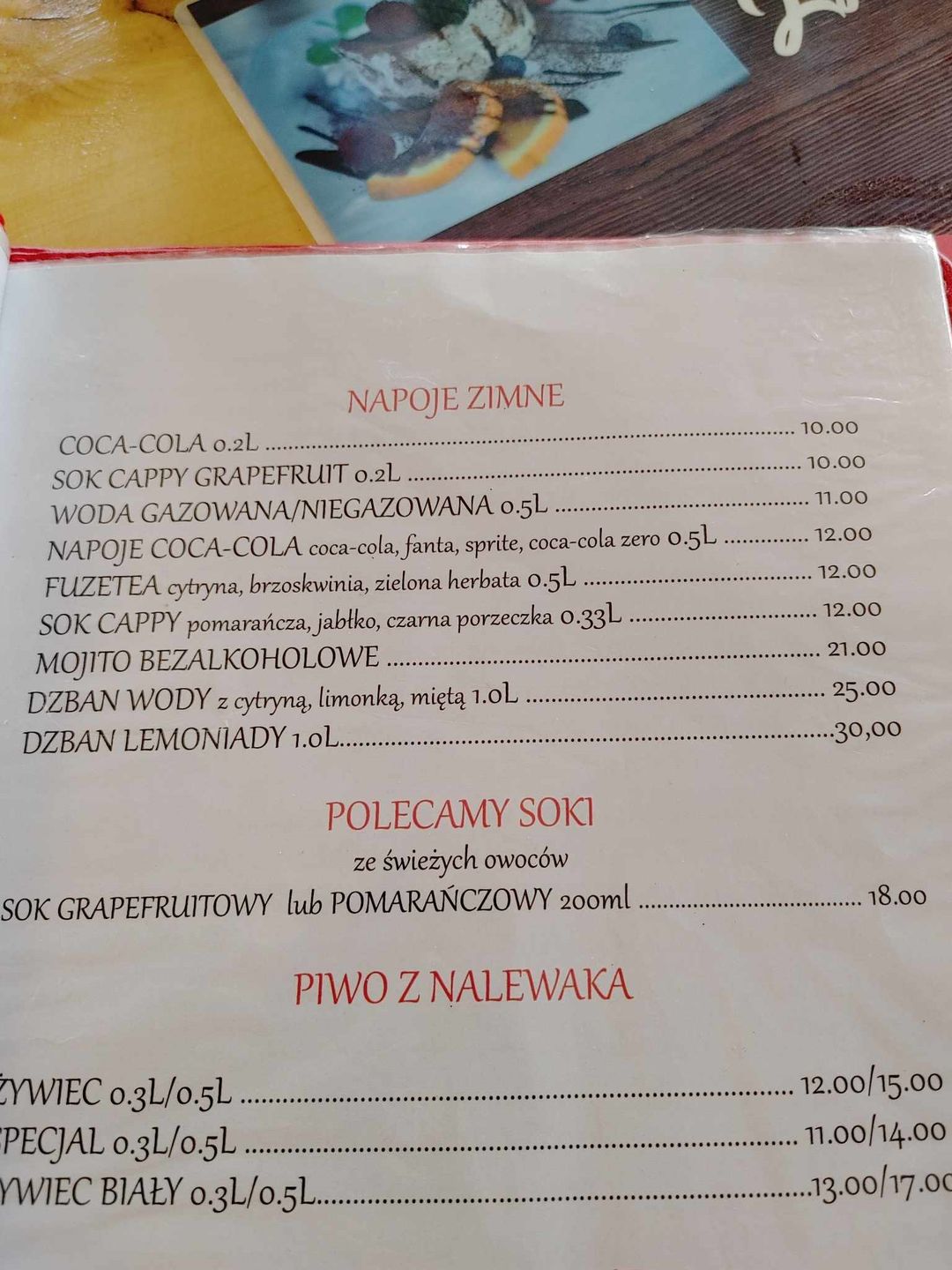 Jak widać nie tylko ceny posiłków wprawiają w osłupienie