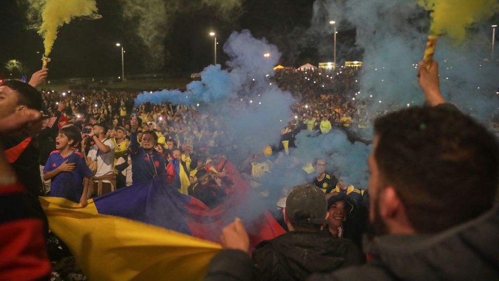 Na zdjęciu: kibice reprezentacji Kolumbii