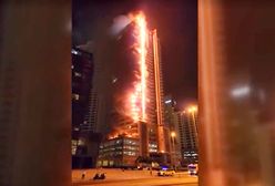 Gigantyczny pożar w centrum Dubaju. Cały wieżowiec w ogniu