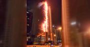 Gigantyczny pożar w centrum Dubaju. Cały wieżowiec w ogniu