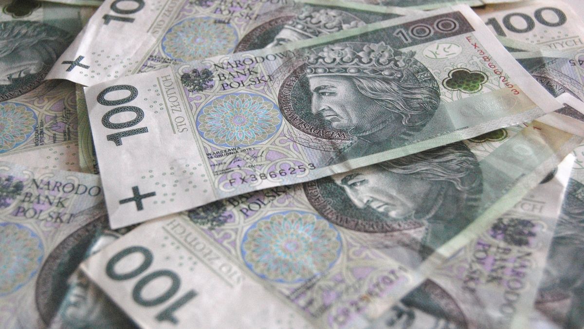 pieniądze, złoty, banknoty