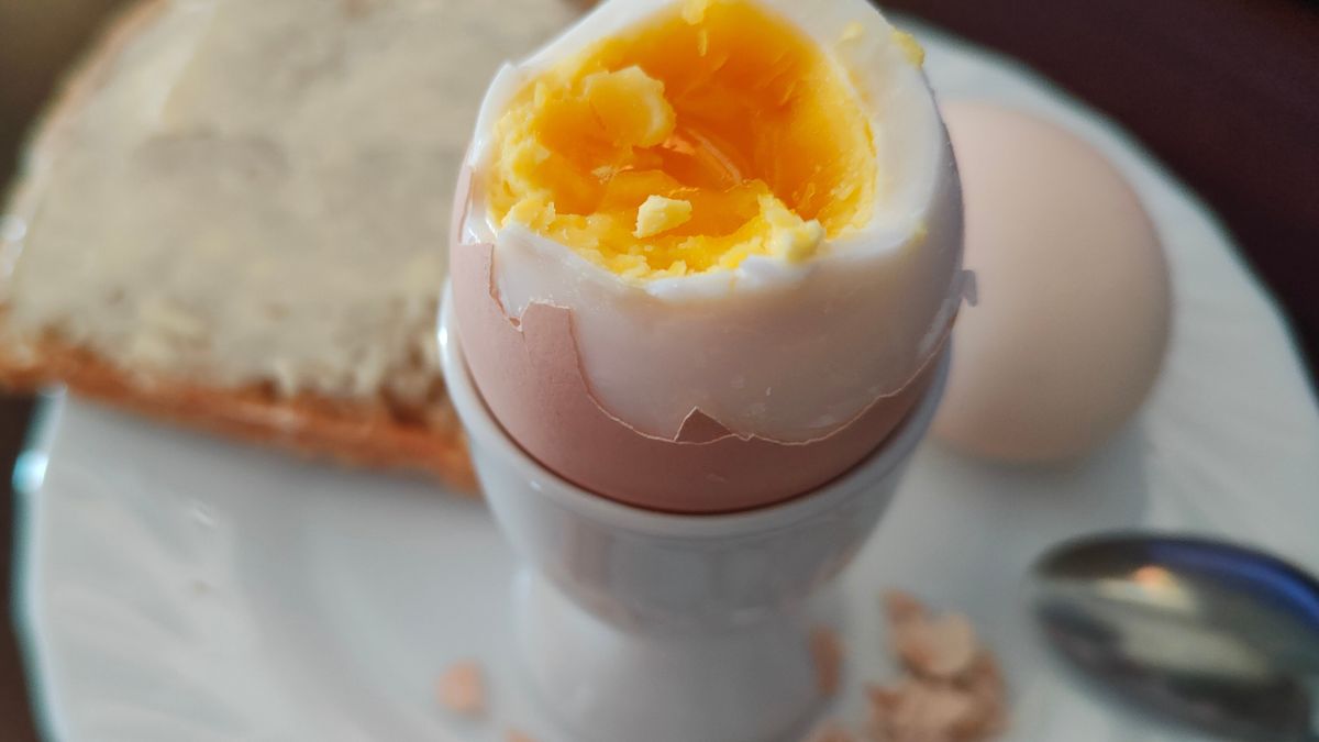 jajko, chleb, pieczywo, talerz