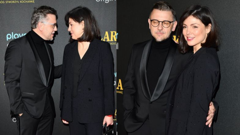 Wpatrzeni w siebie Krzysztof Czeczot i Karolina Gorczyca na ściance. Ładna z nich parka? 