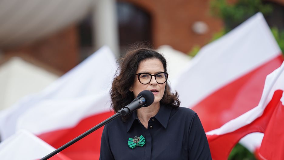 Mayor of Gdansk Aleksandra Dulkiewicz is seen in Gdansk, Poland on 12 June 2021 Trzaskowski visits Gdansk to meet with mayor of the city on promote his political project Campus Poland (Campus Polska). (Photo by Michal Fludra/NurPhoto via Getty Images)