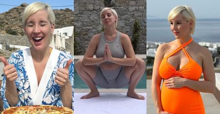 Lil Masti chwali się greckimi wakacjami na Mykonos: hotel w barterze, joga rozluźniająca mięśnie... i sesja zdjęciowa z brzuchem (ZDJĘCIA)