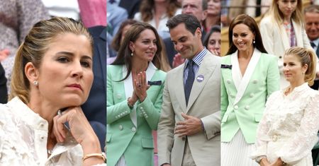 Kate Middleton i Roger Federer rozwijają znajomość na oczach żony tenisisty. Wyglądała na NIEPOCIESZONĄ (ZDJĘCIA)