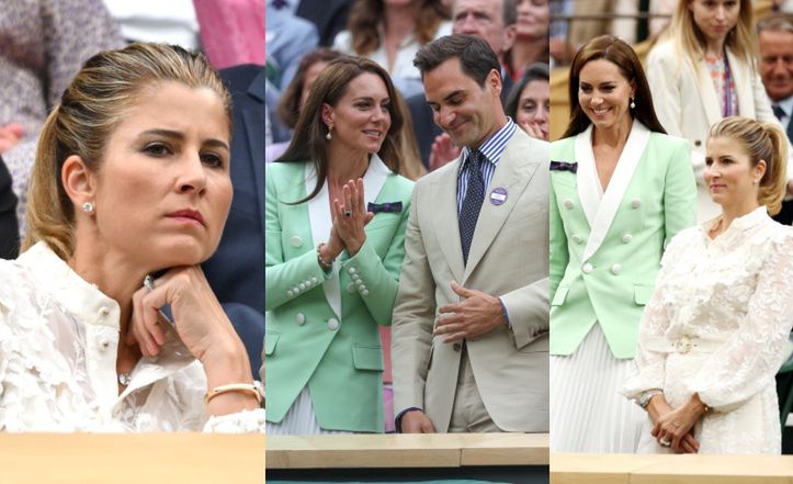 Kate Middleton i Roger Federer rozwijają znajomość na oczach żony tenisisty. Wyglądała na NIEPOCIESZONĄ (ZDJĘCIA)