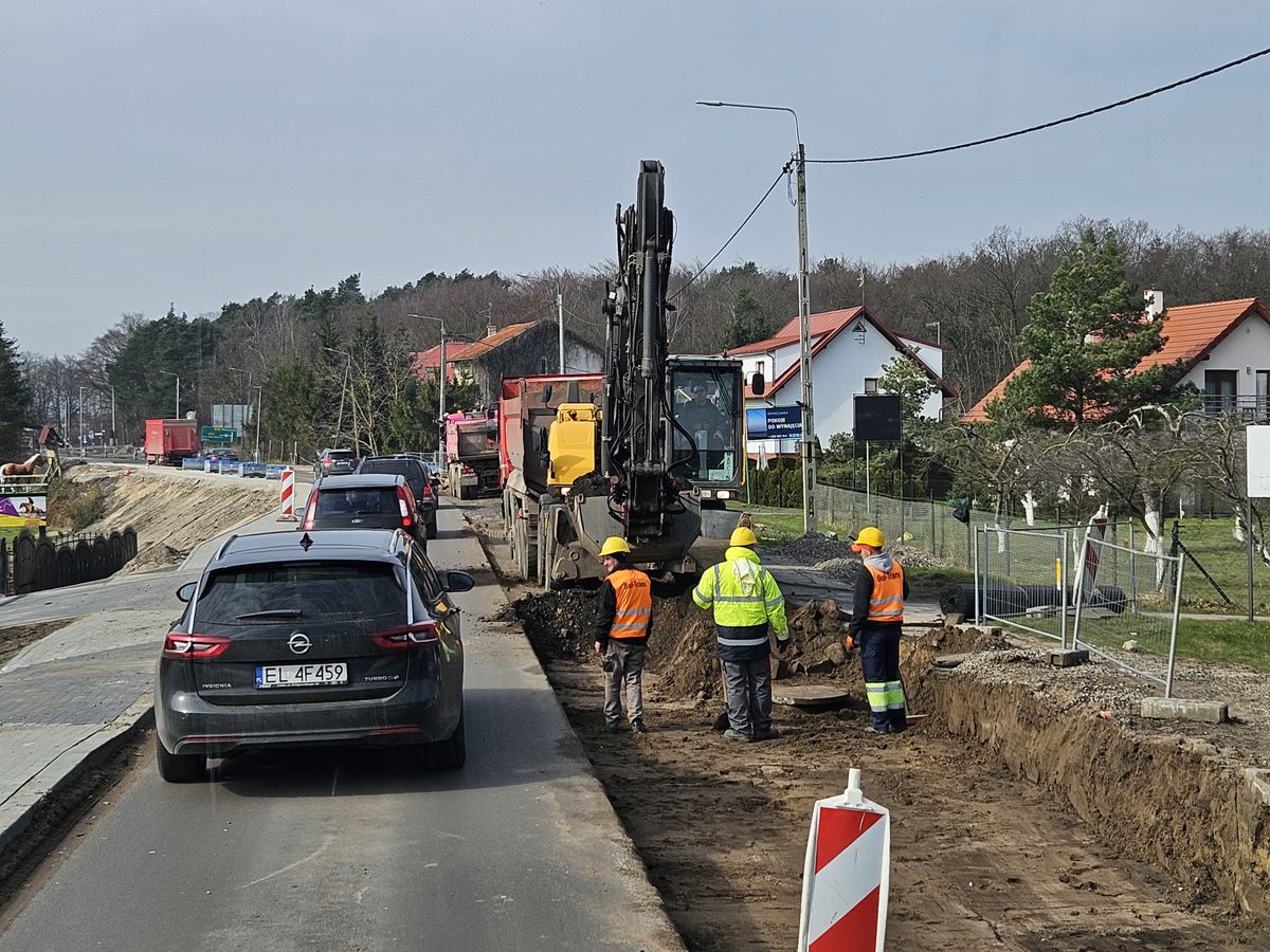 Tak mija trasa poprzez mierzeję