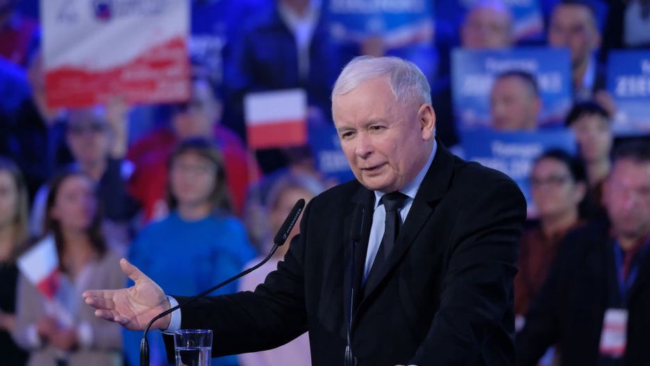 Poland Prepares For Parliamentary Elections
CHELM, POLAND - OCTOBER 11: Jaroslaw Kaczynski, leader of the right-wing Law and Justice (PiS) political party, speaks at a PiS election rally on the last day of campaigning on October 11, 2019 in Chelm, Poland. Poland is due to hold parliamentary elections on October 13 and so far Law and Justice has a strong lead with approximately 44% in pre-election polls. (Photo by Sean Gallup/Getty Images)
Sean Gallup
bestof, topix