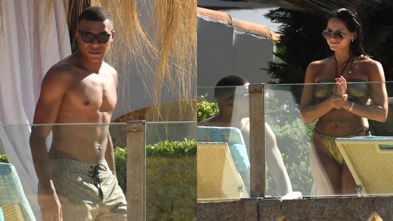 Kylian Mbappe pręży UMIĘŚNIONĄ klatę na Sardynii