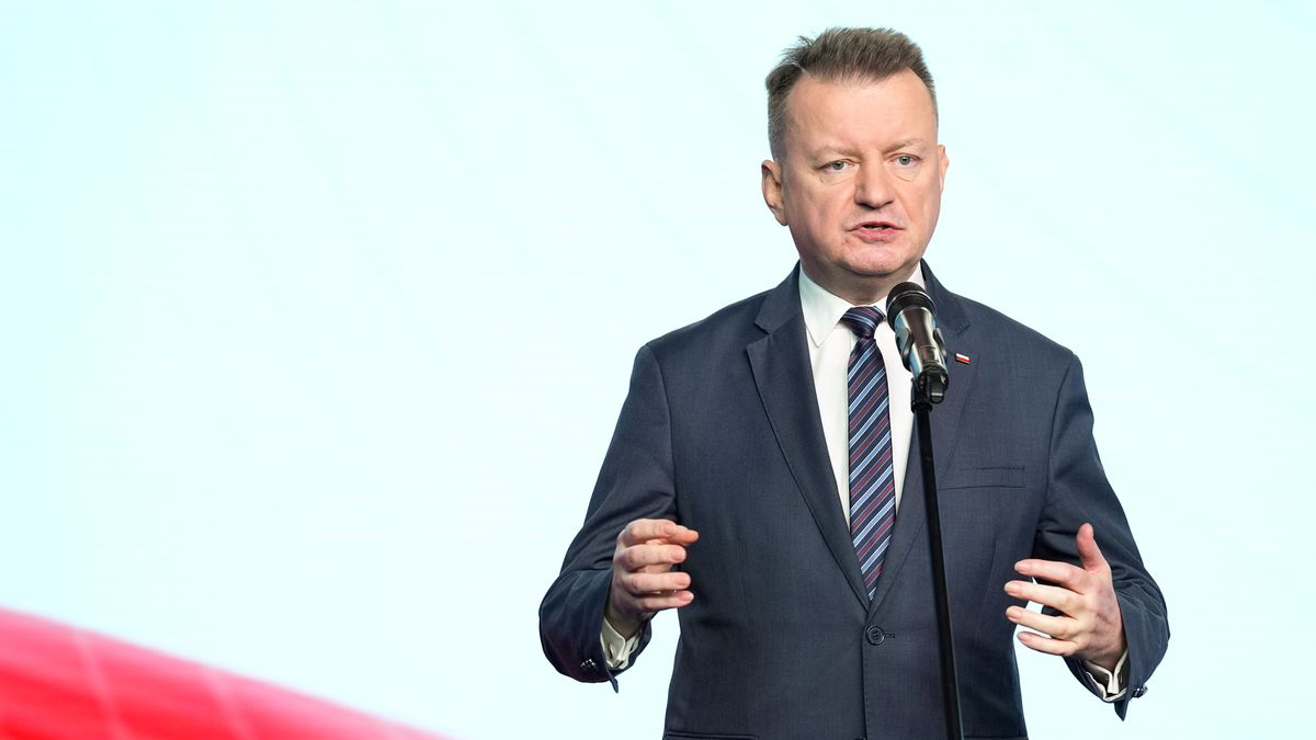 Mariusz Blaszczak during press conference of the right-wing Law and Justice (PiS) party, in Warsaw, Poland on December 13, 2024. (Photo by Foto Olimpik/NurPhoto via Getty Images)