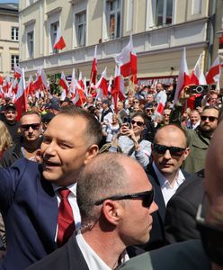 Nawrocki na marszu w Warszawie. "Polacy chcą zmiany"