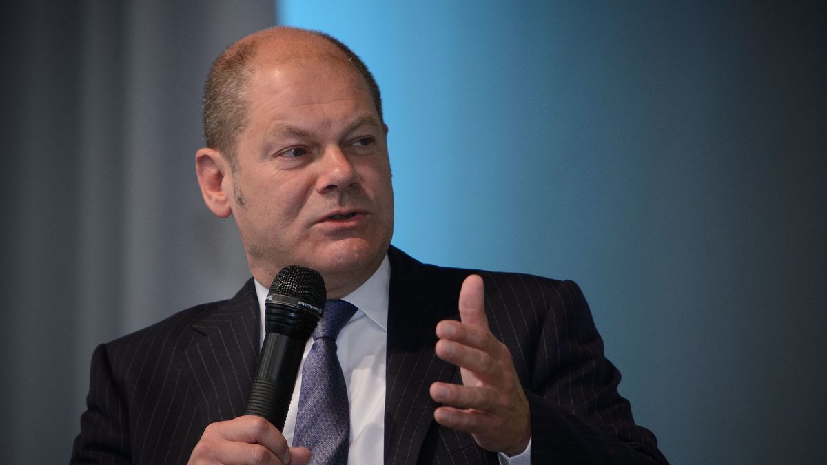 Wicekanclerz i minister finansów Niemiec Olaf Scholz (SPD).