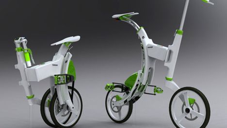 Mały, elektryczny, składany rower 1