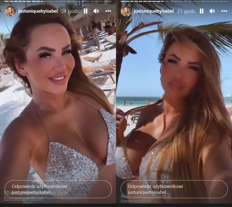 Izabela Macudzińska bawi się na Dominikanie 