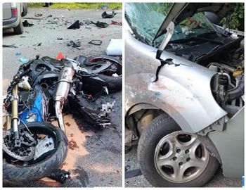 Tragiczny wypadek pod Lubinem. Motocyklista zginął na miejscu