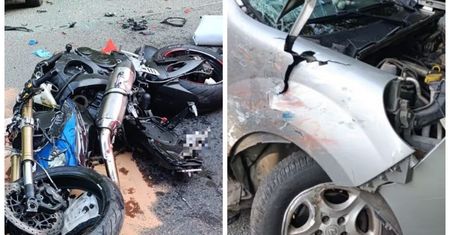 Tragiczny wypadek pod Lubinem. Motocyklista zginął na miejscu