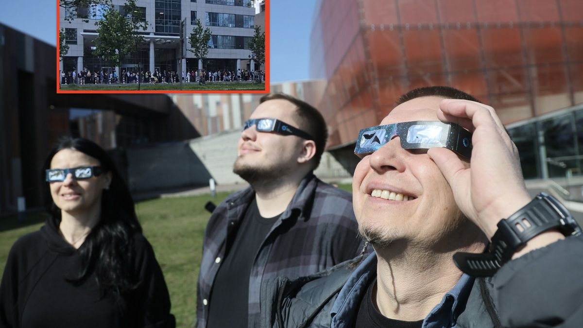 Po okulary do oglądania zaćmienia Słońca ustawiały się