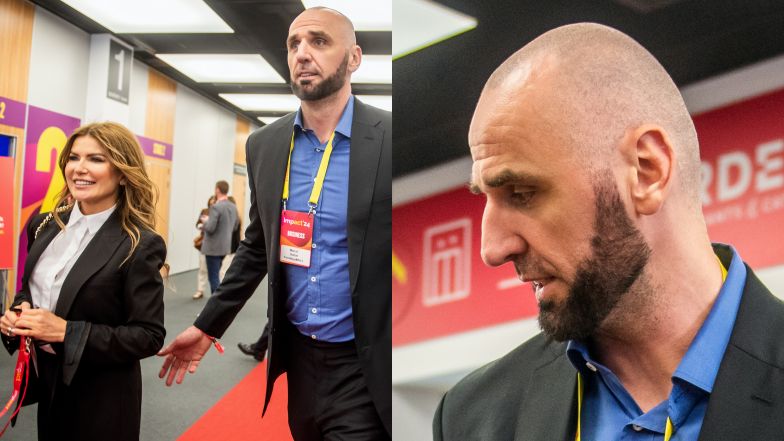 Dawno niewidziani Marcin Gortat z żoną brylują na kongresie w Poznaniu