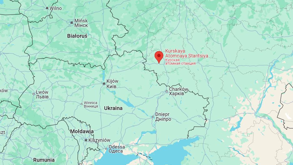 Kurska elektrownia jądrowa znajduje się ok. 70 km od granicy Ukrainy