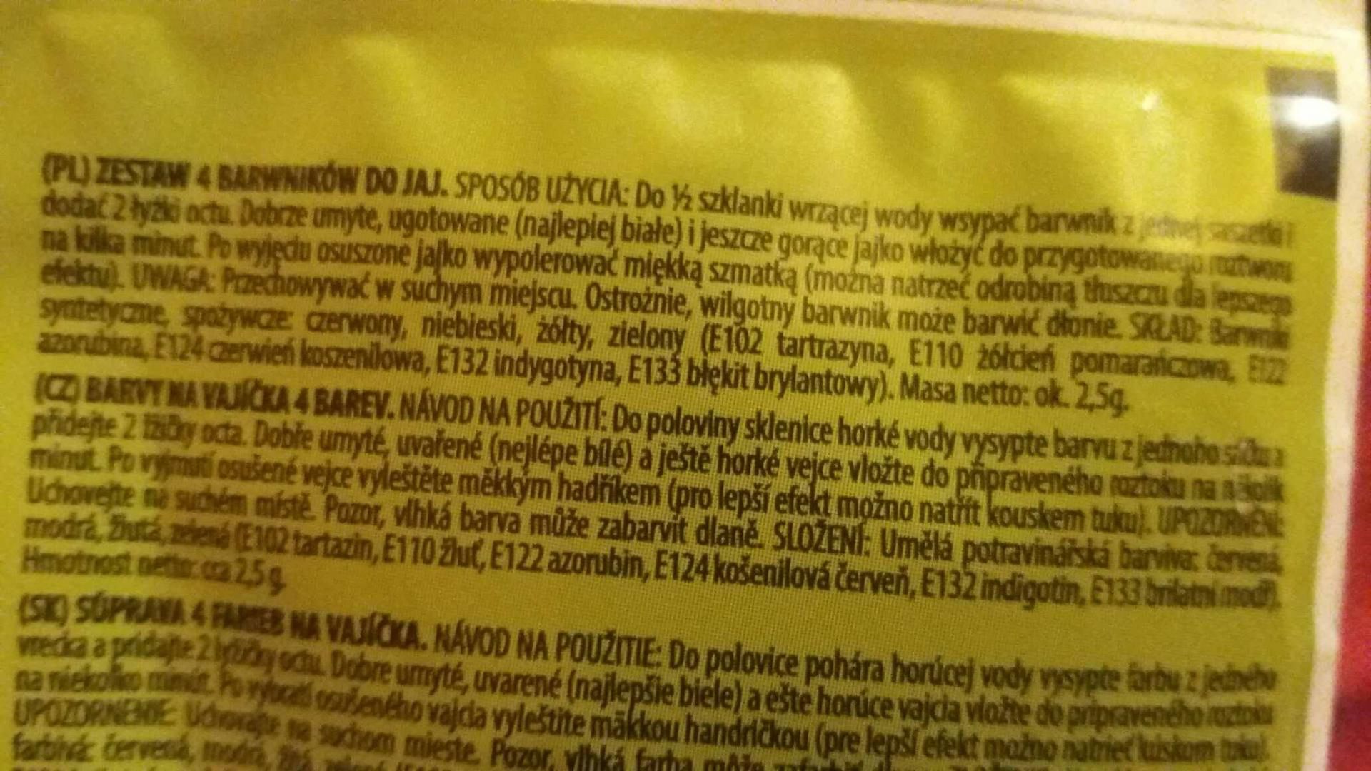 Barwniki zaostrzają objawy alergii