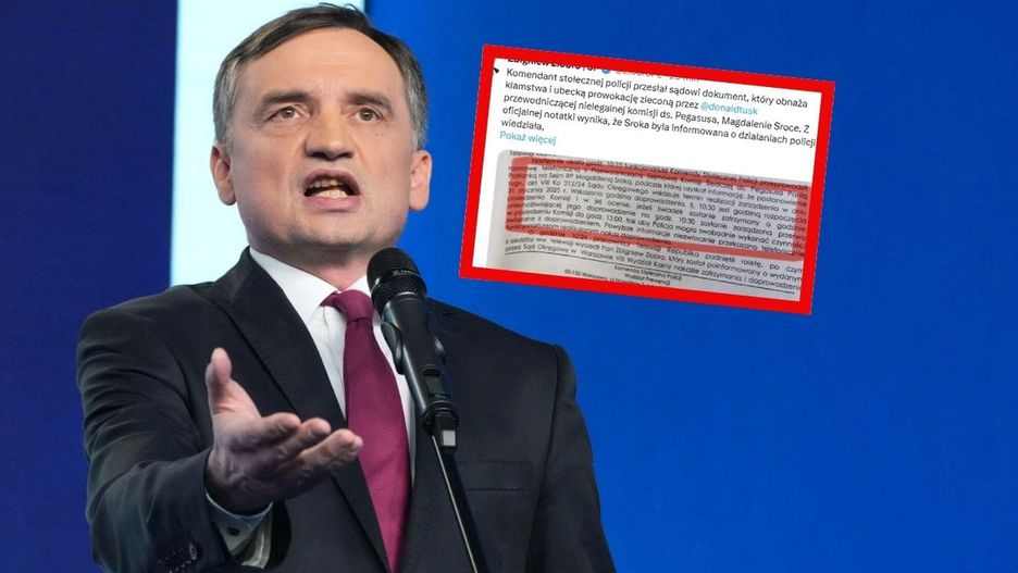 Ziobro o "ubeckiej prowokacji". Publikuje fragment notatki KSP