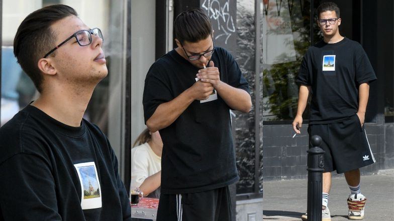 Allan Krupa widziany na ulicach Warszawy