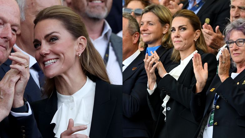 Kate Middleton oklaskiwała rodaczki na stadionie