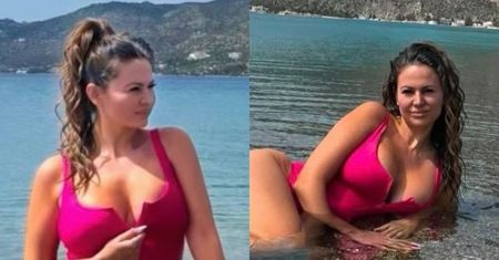 Maja Rutkowski wyłania się z wody w kostiumie kąpielowym. "Jak syrena" (FOTO)