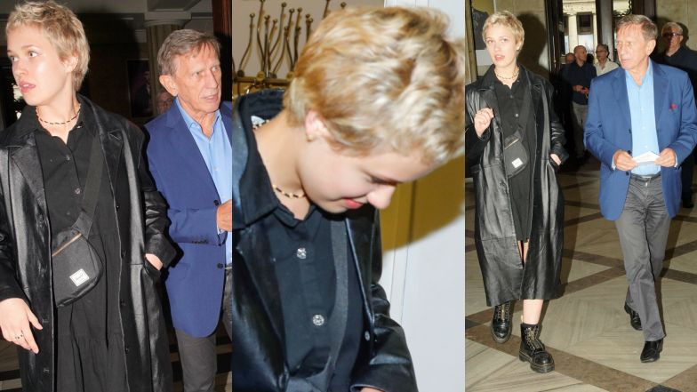 Jan Englert z córką w teatrze